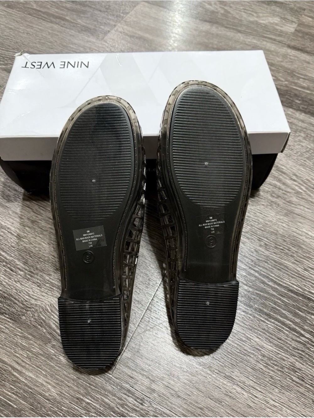 Nine West Smoky black / gray Jelly Mary Jane Mule size 9 NIB - Picture 5 of 8